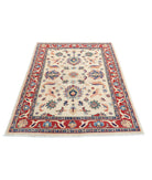 Ziegler 3'10'' X 5'11'' Hand-Knotted Wool Rug 3'10'' x 5'11'' (115 X 178) / Ivory / Red