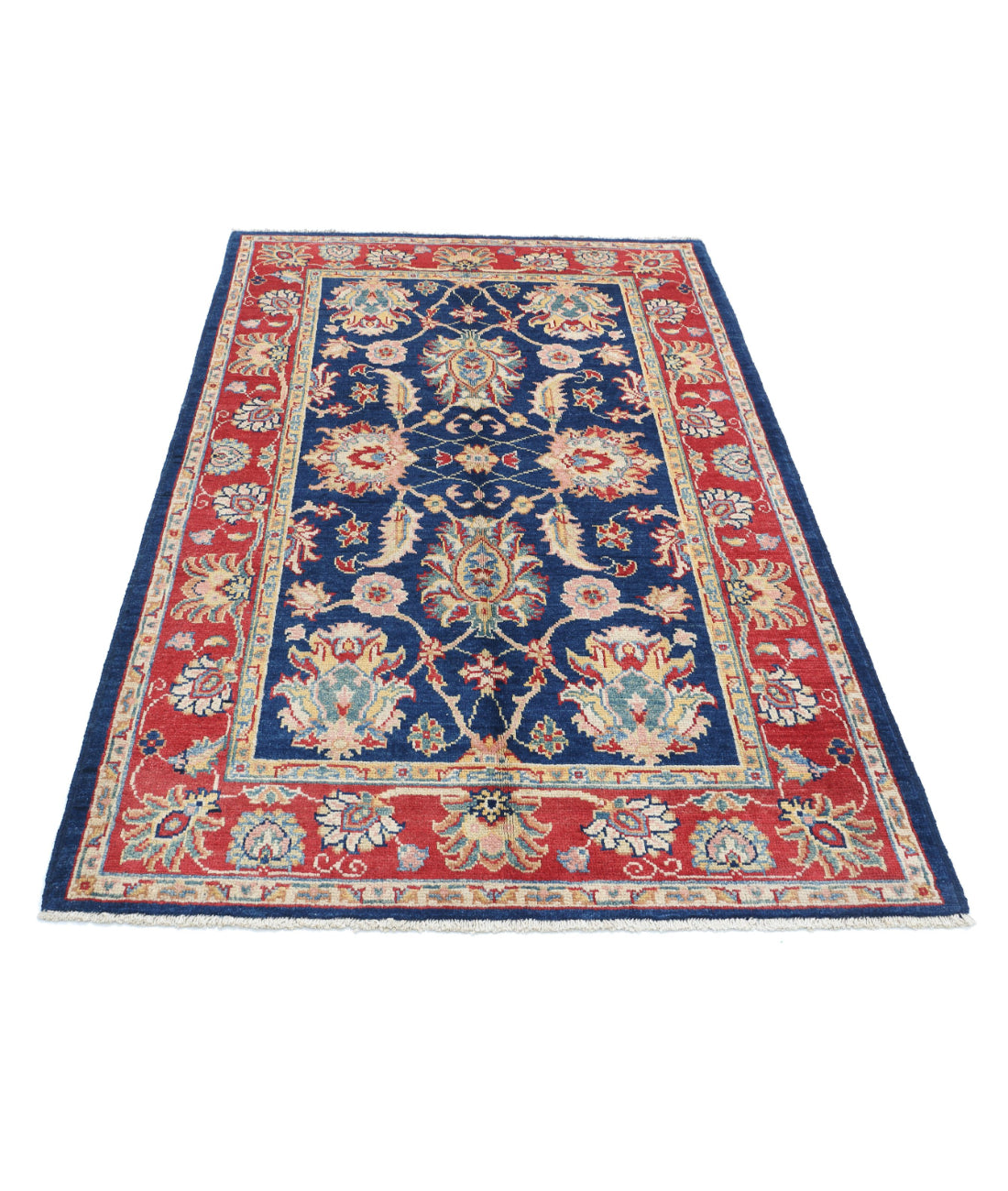 Ziegler 3'11'' X 6'6'' Hand-Knotted Wool Rug 3'11'' x 6'6'' (118 X 195) / Blue / Red