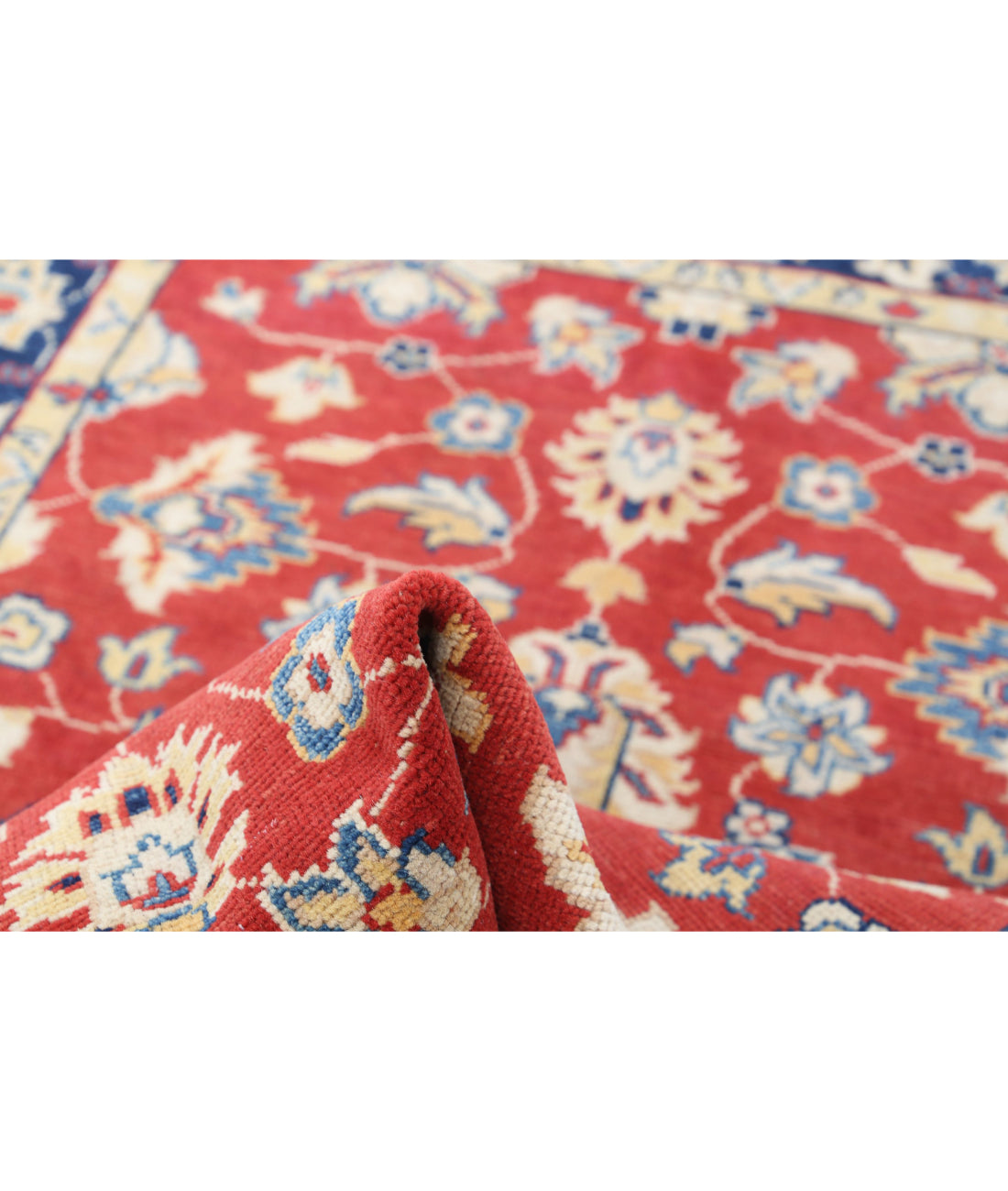 Ziegler 4'1'' X 5'8'' Hand-Knotted Wool Rug 4'1'' x 5'8'' (123 X 170) / Red / Blue