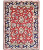 Ziegler 4'1'' X 5'8'' Hand-Knotted Wool Rug 4'1'' x 5'8'' (123 X 170) / Red / Blue