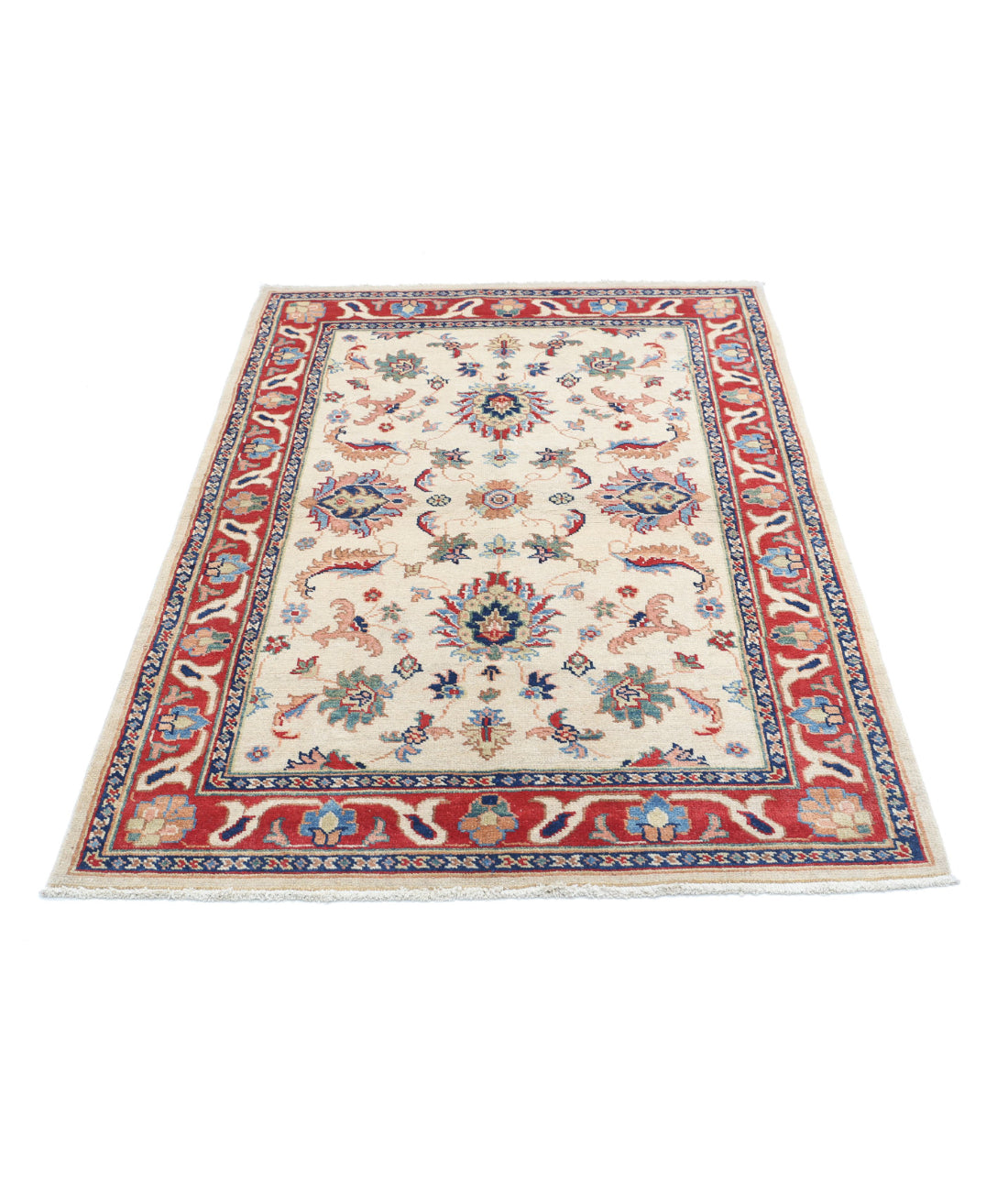 Ziegler 3'9'' X 5'10'' Hand-Knotted Wool Rug 3'9'' x 5'10'' (113 X 175) / Ivory / Red