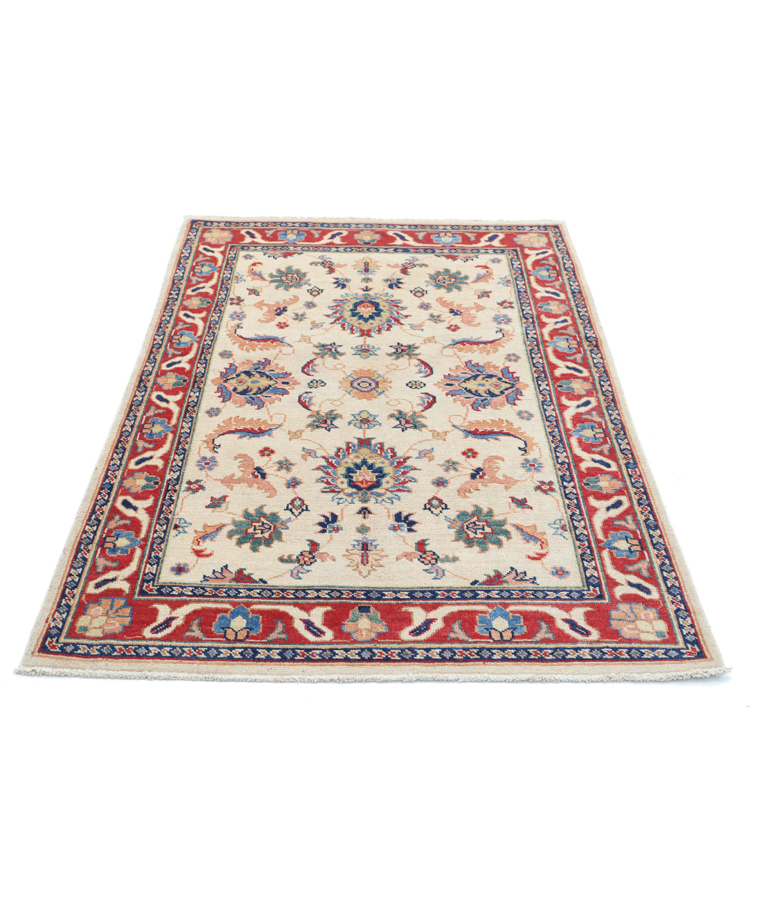 Ziegler 3'11'' X 5'11'' Hand-Knotted Wool Rug 3'11'' x 5'11'' (118 X 178) / Ivory / Red