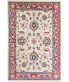 Ziegler 3'11'' X 5'11'' Hand-Knotted Wool Rug 3'11'' x 5'11'' (118 X 178) / Ivory / Red