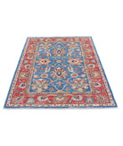 Ziegler 4'1'' X 6'3'' Hand-Knotted Wool Rug 4'1'' x 6'3'' (123 X 188) / Blue / Rust