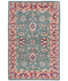 Ziegler 3'10'' X 6'3'' Hand-Knotted Wool Rug 3'10'' x 6'3'' (115 X 188) / Green / Red