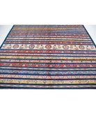 Khurjeen 9'0'' X 11'7'' Hand-Knotted Wool Rug 9'0'' x 11'7'' (270 X 348) / Blue / Red