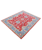 Ziegler 5'0'' X 6'3'' Hand-Knotted Wool Rug 5'0'' x 6'3'' (150 X 188) / Red / Blue