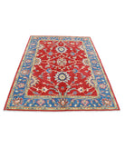 Ziegler 5'0'' X 6'5'' Hand-Knotted Wool Rug 5'0'' x 6'5'' (150 X 193) / Red / Blue