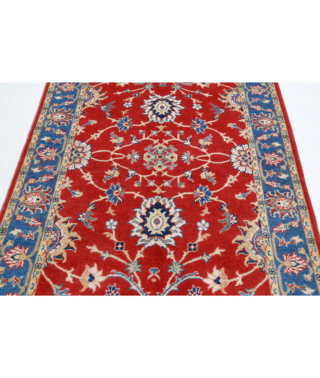 Ziegler 5'1'' X 6'6'' Hand-Knotted Wool Rug 5'1'' x 6'6'' (153 X 195) / Red / Blue