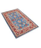 Ziegler 3'0'' X 5'0'' Hand-Knotted Wool Rug 3'0'' x 5'0'' (90 X 150) / Blue / Red