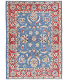 Ziegler 3'4'' X 4'10'' Hand-Knotted Wool Rug 3'4'' x 4'10'' (100 X 145) / Blue / Red