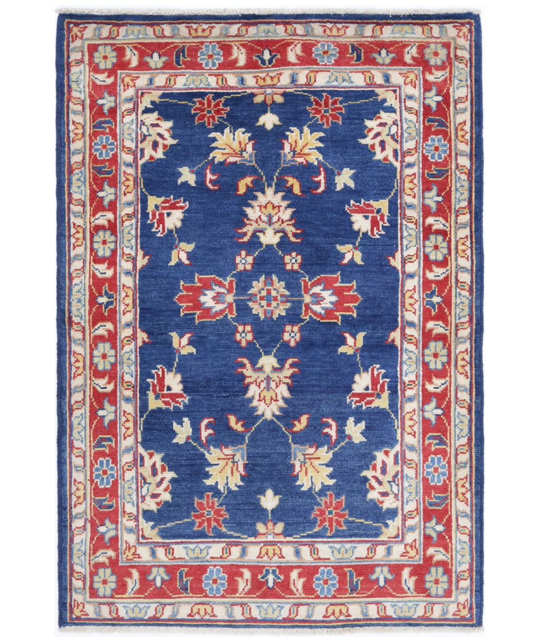 Ziegler 3'4'' X 4'11'' Hand-Knotted Wool Rug 3'4'' x 4'11'' (100 X 148) / Blue / Red