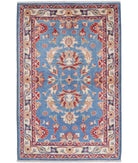 Ziegler 3'0'' X 4'9'' Hand-Knotted Wool Rug 3'0'' x 4'9'' (90 X 143) / Blue / Ivory