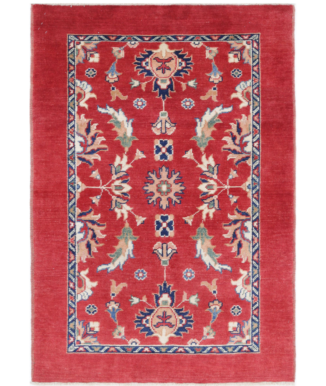 Ziegler 3'2'' X 4'8'' Hand-Knotted Wool Rug 3'2'' x 4'8'' (95 X 140) / Red / Blue