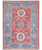 Ziegler 3'1'' X 4'2'' Hand-Knotted Wool Rug 3'1'' x 4'2'' (93 X 125) / Red / Blue