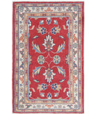 Ziegler 2'8'' X 4'2'' Hand-Knotted Wool Rug 2'8'' x 4'2'' (80 X 125) / Red / Ivory