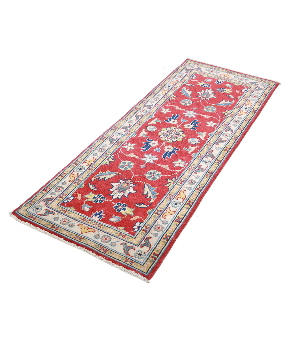 Ziegler 2'5'' X 6'1'' Hand-Knotted Wool Rug 2'5'' x 6'1'' (73 X 183) / Red / Ivory