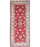 Ziegler 2'5'' X 6'1'' Hand-Knotted Wool Rug 2'5'' x 6'1'' (73 X 183) / Red / Ivory