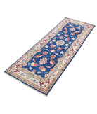 Ziegler 2'5'' X 6'6'' Hand-Knotted Wool Rug 2'5'' x 6'6'' (73 X 195) / Blue / Ivory