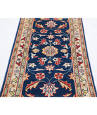 Ziegler 2'5'' X 6'6'' Hand-Knotted Wool Rug 2'5'' x 6'6'' (73 X 195) / Blue / Ivory