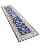 Ziegler 2'5'' X 9'5'' Hand-Knotted Wool Rug 2'5'' x 9'5'' (73 X 283) / Blue / Ivory