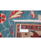 Ziegler 2'5'' X 6'5'' Hand-Knotted Wool Rug 2'5'' x 6'5'' (73 X 193) / Blue / Ivory