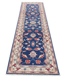 Ziegler 2'5'' X 9'10'' Hand-Knotted Wool Rug 2'5'' x 9'10'' (73 X 295) / Blue / Ivory