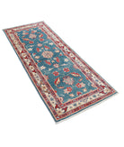 Ziegler 2'6'' X 6'5'' Hand-Knotted Wool Rug 2'6'' x 6'5'' (75 X 193) / Blue / Ivory