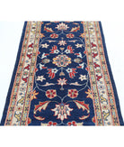 Ziegler 2'6'' X 6'5'' Hand-Knotted Wool Rug 2'6'' x 6'5'' (75 X 193) / Blue / Ivory