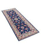 Ziegler 2'5'' X 6'3'' Hand-Knotted Wool Rug 2'5'' x 6'3'' (73 X 188) / Blue / Ivory