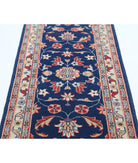 Ziegler 2'5'' X 6'3'' Hand-Knotted Wool Rug 2'5'' x 6'3'' (73 X 188) / Blue / Ivory