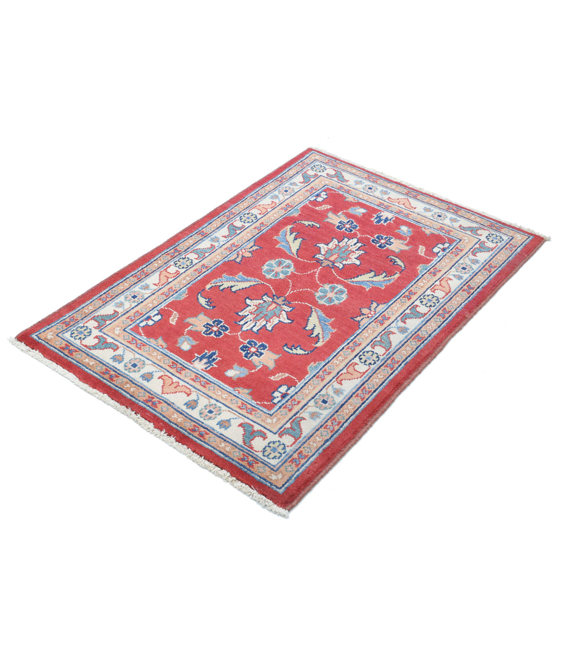 Ziegler 2'7'' X 3'10'' Hand-Knotted Wool Rug 2'7'' x 3'10'' (78 X 115) / Red / Ivory