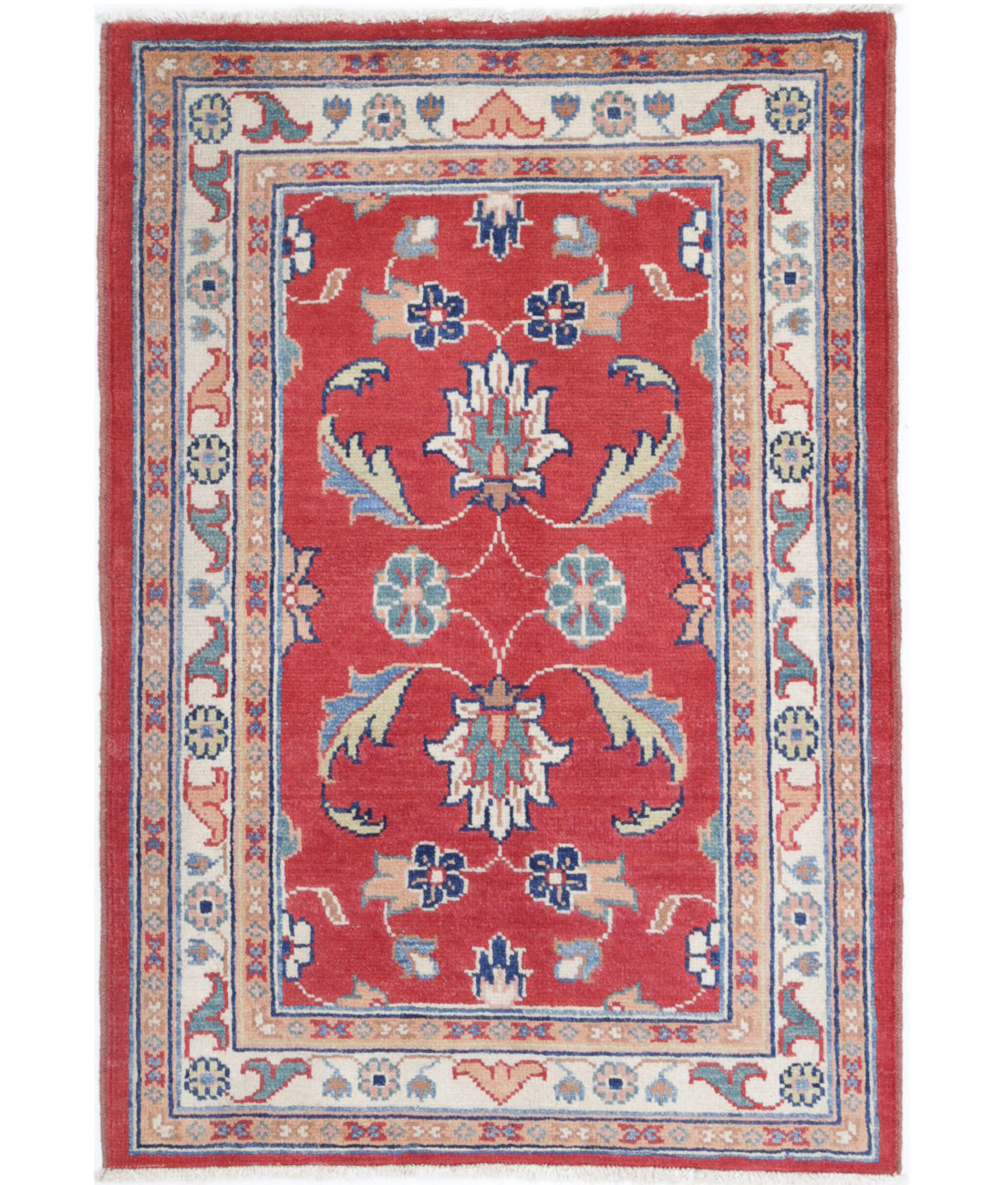 Ziegler 2'7'' X 3'10'' Hand-Knotted Wool Rug 2'7'' x 3'10'' (78 X 115) / Red / Ivory