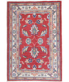 Ziegler 2'7'' X 3'10'' Hand-Knotted Wool Rug 2'7'' x 3'10'' (78 X 115) / Red / Ivory