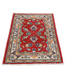 Ziegler 2'9'' X 3'9'' Hand-Knotted Wool Rug 2'9'' x 3'9'' (83 X 113) / Red / Ivory