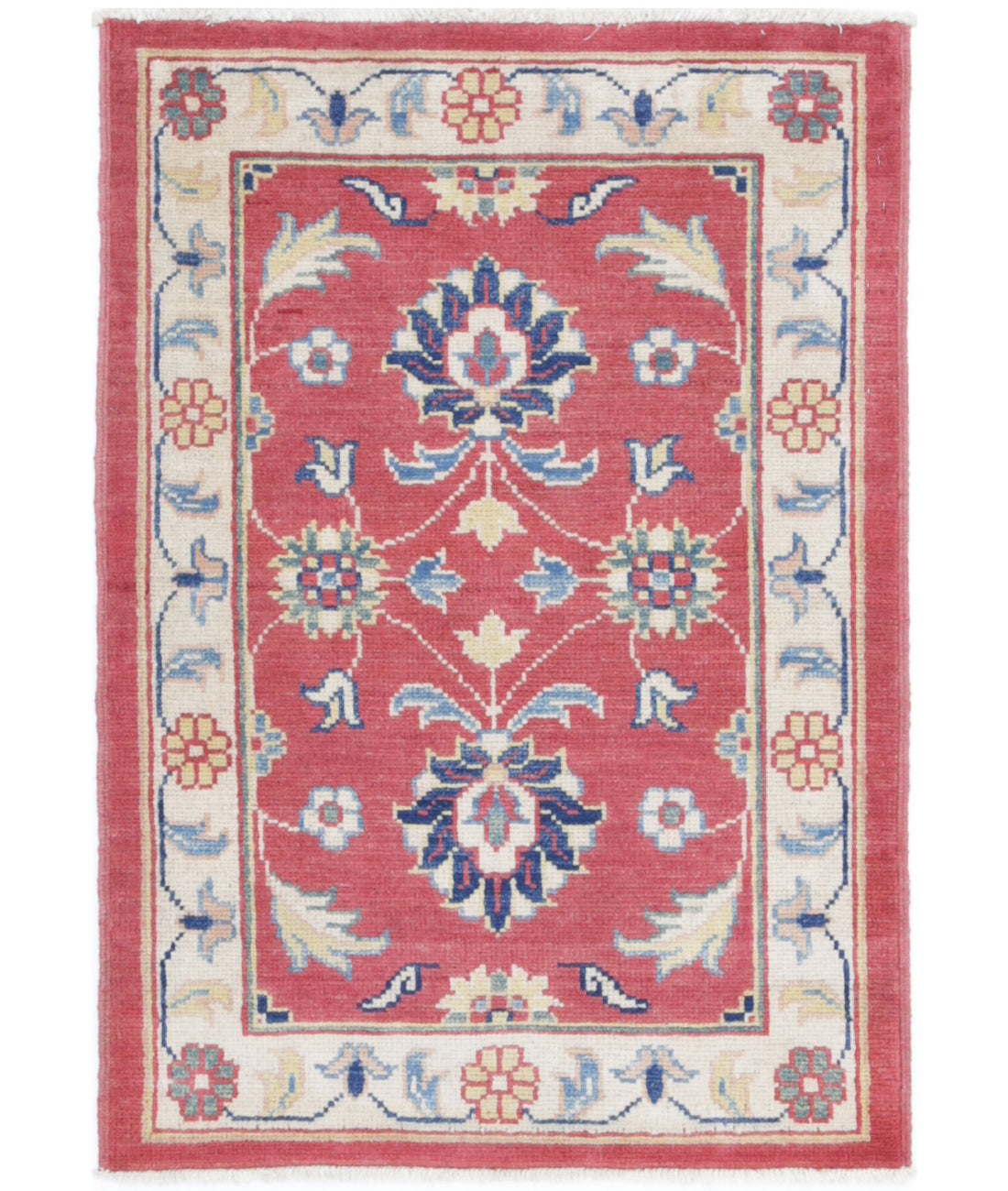 Ziegler 2'4'' X 3'5'' Hand-Knotted Wool Rug 2'4'' x 3'5'' (70 X 103) / Red / Ivory