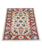 Ziegler 2'0'' X 2'11'' Hand-Knotted Wool Rug 2'0'' x 2'11'' (60 X 88) / Ivory / Red