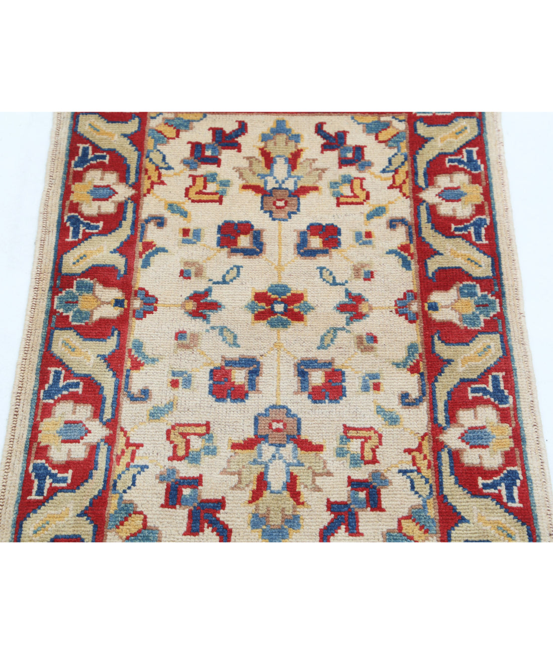 Ziegler 2'0'' X 2'11'' Hand-Knotted Wool Rug 2'0'' x 2'11'' (60 X 88) / Ivory / Red