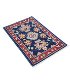 Ziegler 2'0'' X 2'11'' Hand-Knotted Wool Rug 2'0'' x 2'11'' (60 X 88) / Blue / Red