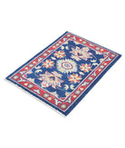 Ziegler 2'0'' X 2'11'' Hand-Knotted Wool Rug 2'0'' x 2'11'' (60 X 88) / Blue / Red