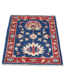 Ziegler 2'1'' X 2'11'' Hand-Knotted Wool Rug 2'1'' x 2'11'' (63 X 88) / Blue / Red