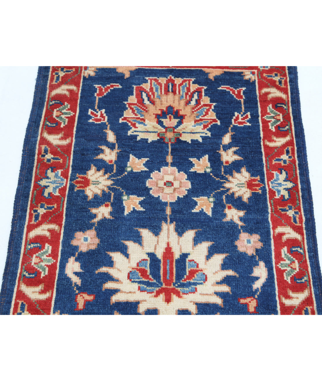 Ziegler 2'1'' X 2'11'' Hand-Knotted Wool Rug 2'1'' x 2'11'' (63 X 88) / Blue / Red