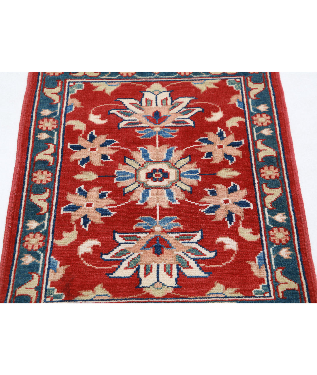 Ziegler 2'2'' X 2'11'' Hand-Knotted Wool Rug 2'2'' x 2'11'' (65 X 88) / Red / Blue