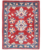 Ziegler 2'2'' X 2'11'' Hand-Knotted Wool Rug 2'2'' x 2'11'' (65 X 88) / Red / Blue