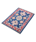 Ziegler 2'0'' X 2'10'' Hand-Knotted Wool Rug 2'0'' x 2'10'' (60 X 85) / Blue / Red