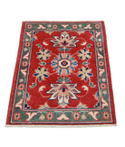 Ziegler 2'0'' X 2'9'' Hand-Knotted Wool Rug 2'0'' x 2'9'' (60 X 83) / Red / Green