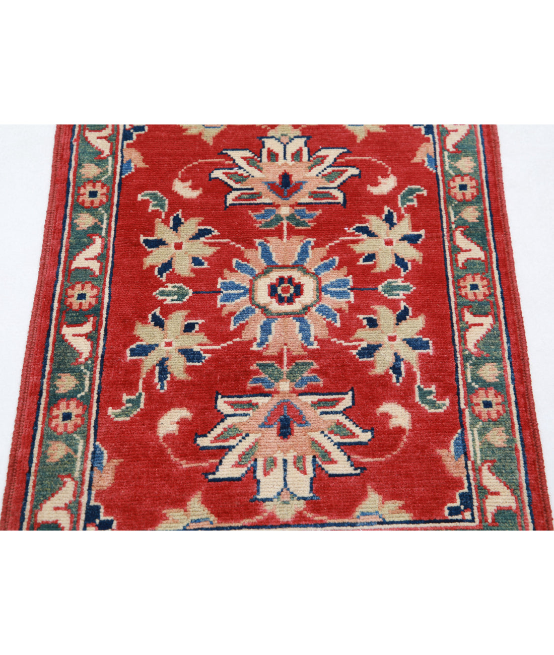 Ziegler 2'0'' X 2'9'' Hand-Knotted Wool Rug 2'0'' x 2'9'' (60 X 83) / Red / Green