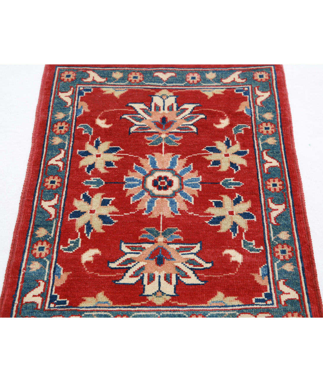 Ziegler 2'1'' X 2'10'' Hand-Knotted Wool Rug 2'1'' x 2'10'' (63 X 85) / Red / Blue