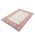 Ziegler 4'0'' X 5'8'' Hand-Knotted Wool Rug 4'0'' x 5'8'' (120 X 170) / Ivory / Red