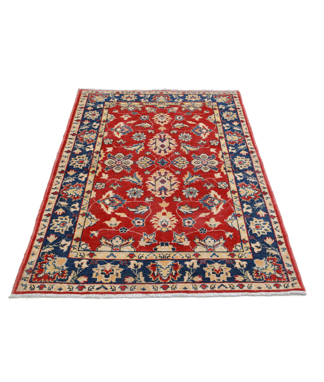 Ziegler 3'10'' X 5'8'' Hand-Knotted Wool Rug 3'10'' x 5'8'' (115 X 170) / Red / Blue